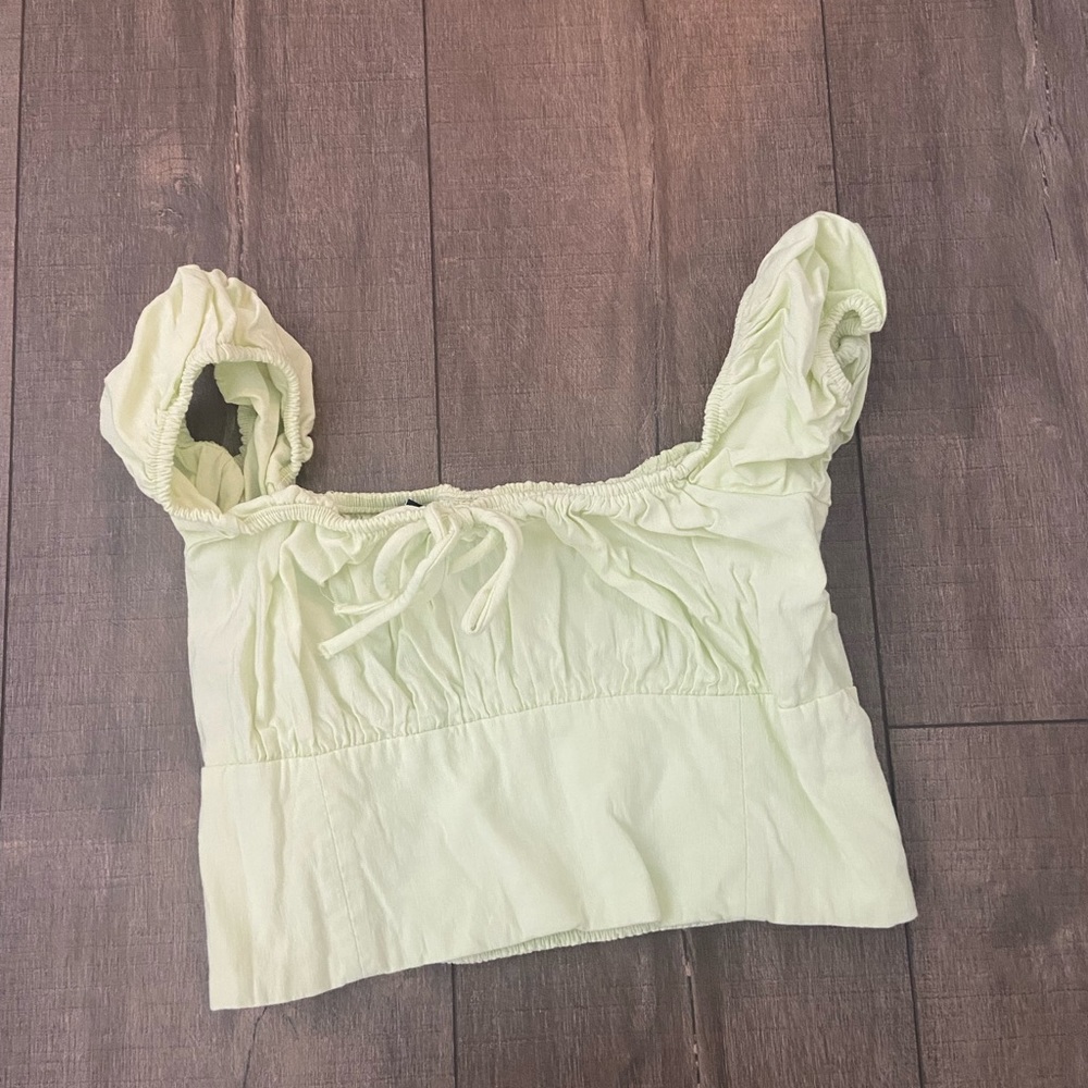 Zara Linen blend crop top